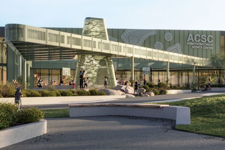 Artist's impression of the Armstrong Creek Sports Centre.