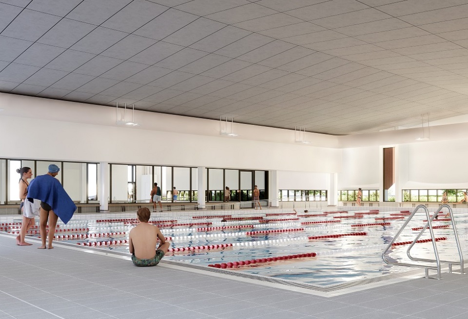 Surf Coast Health and Aquatic Centre render