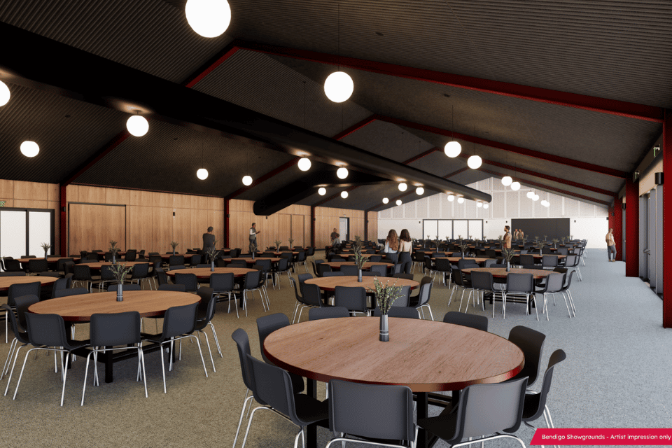 Bendigo Showgrounds Function Centre artist impression of internal 