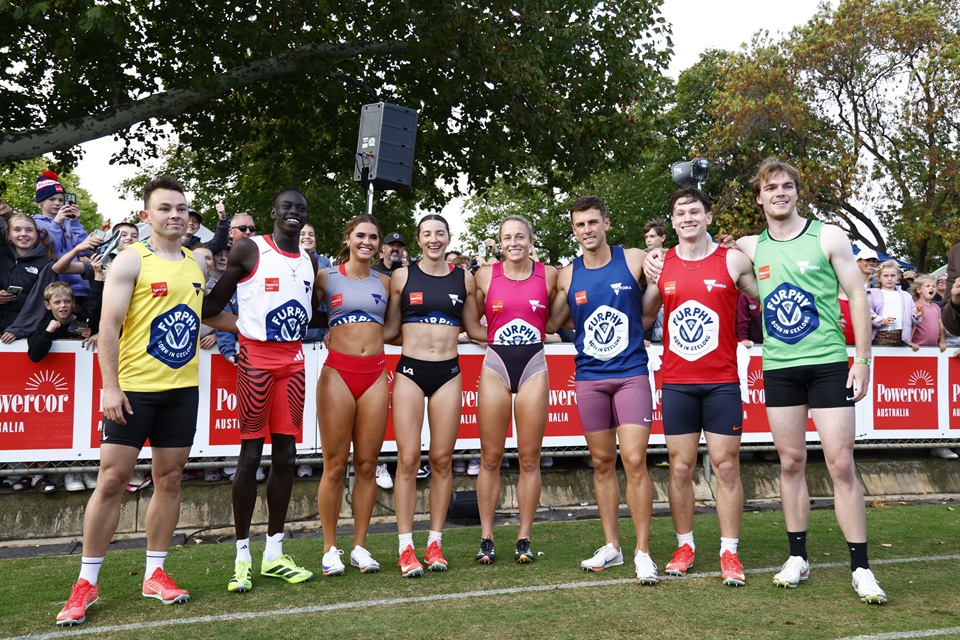 Participants in the Chris Perry Memorial Backmarkers Invitation Handicap which included Gout Gout and Lachie Kennedy.