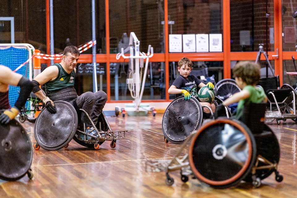 Wheelchair rugby game