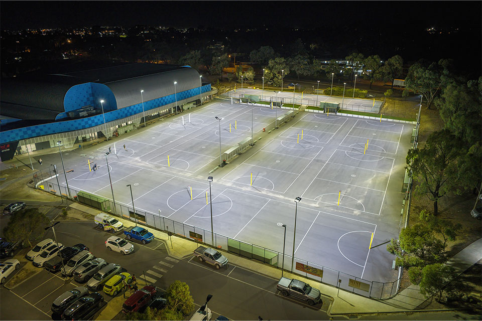Bendigo Stadium netball court lighting 