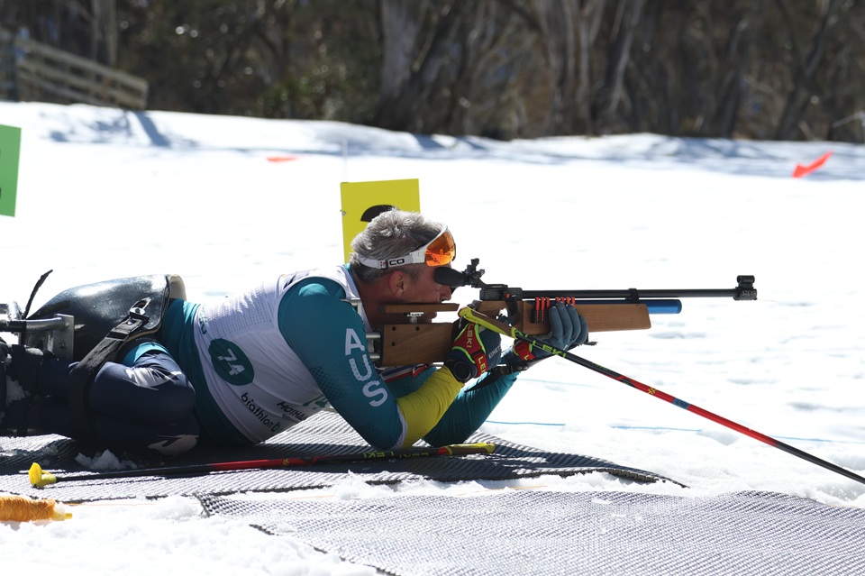 Australian Biathlete Target Shooting 