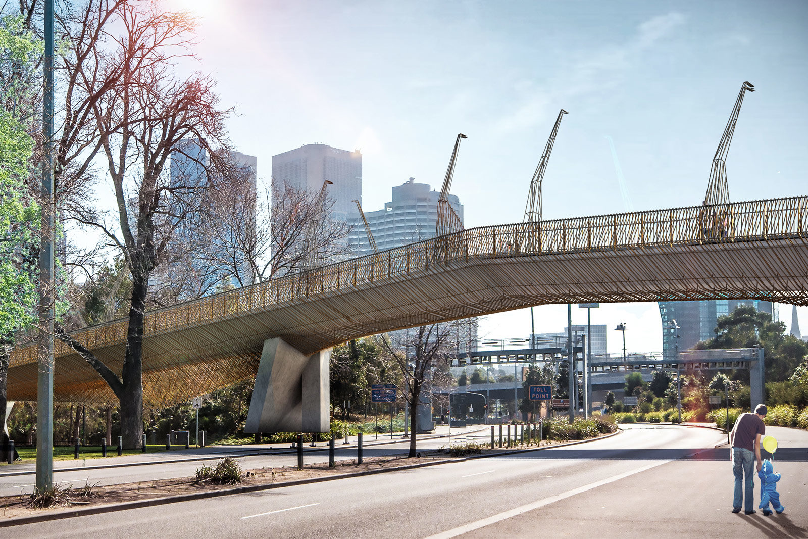Tanderrum Bridge (formerly Batman Avenue Bridge) – Melbourne Park Redevelopment