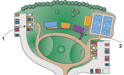 An example of a sport and recreation setting with temporary facilities